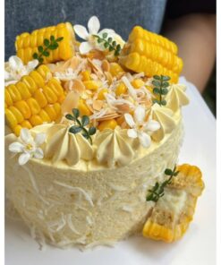 Bánh mousse bắp sinh nhật - Cốt bánh mềm xốp, kết hợp mousse bắp thơm ngon tại Archi cake
