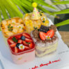 set bánh mousse dạng hũ mix vị trái cây tại archi cake