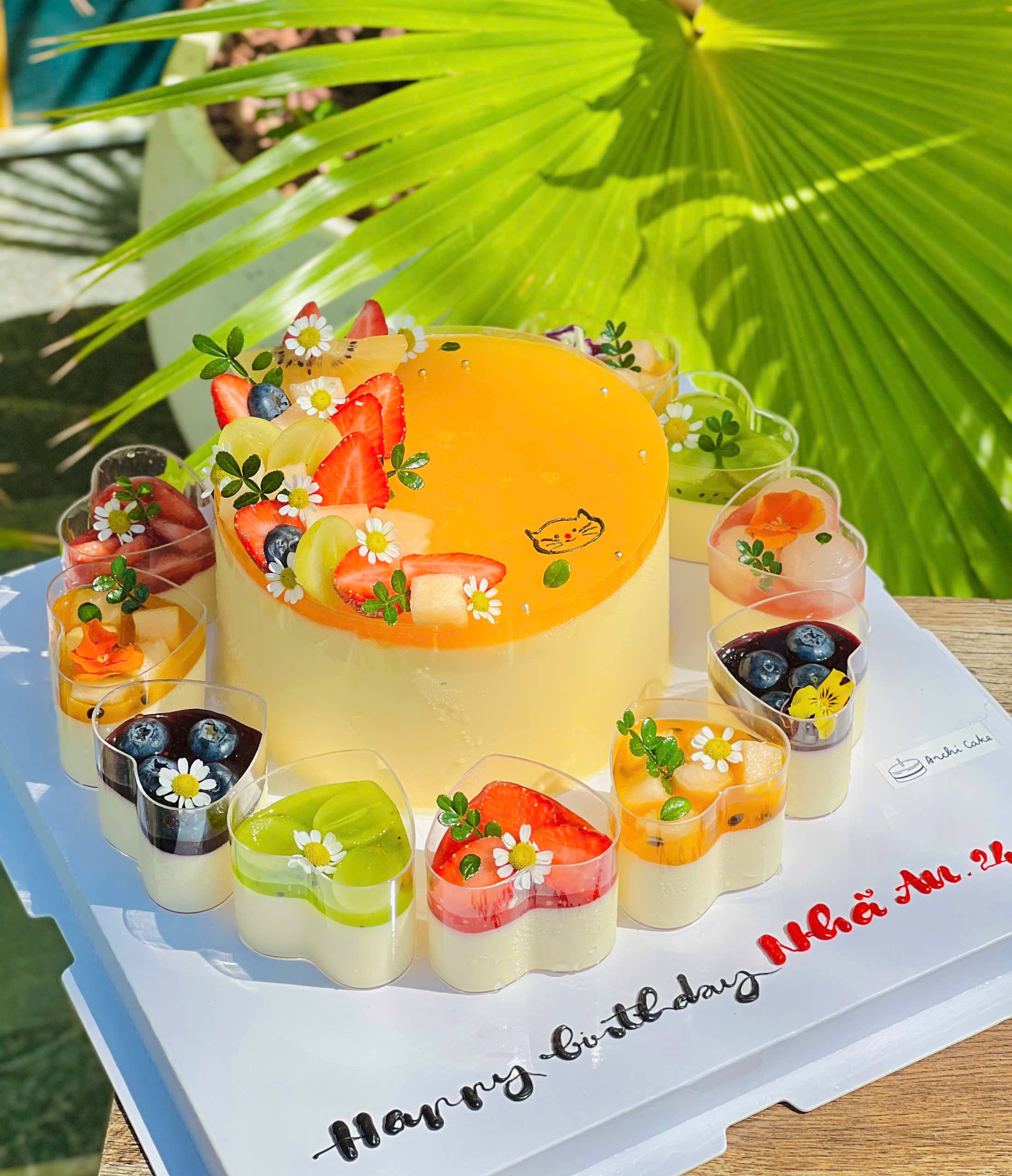Set Bánh Sinh Nhật Mix Vị Trái Cây – Dâu Tây, Nho, Cherry, Socola & Chanh Dây. Sự Kết Hợp Hoàn Hảo Panna Cotta & Tiramisu tại Archi cake