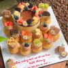 Bánh sinh nhật mix su kem trái cây tươi với dâu tây, cherry, nho, dưa lưới, hạnh nhân kết hợp bánh sinh nhật lớn mix su kem – đa dạng hương vị, đẹp mắt tại archi cake