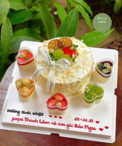 Set Bánh Sinh Nhật Mix Vị Trái Cây – Dâu Tây, Nho, Cherry, Socola & Chanh Dây. Sự Kết Hợp Hoàn Hảo Panna Cotta & Tiramisu tại Archi cake